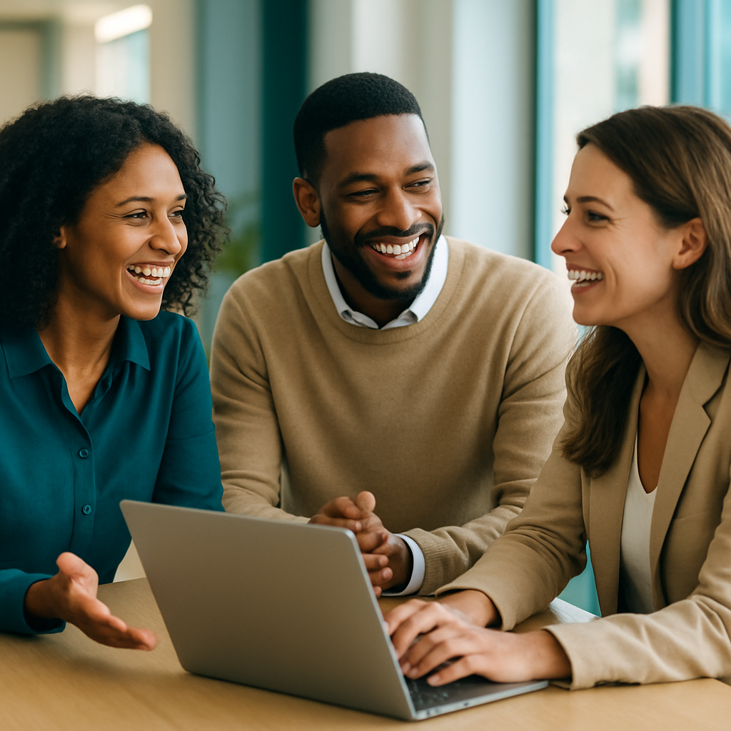 Equipe satisfeita usando o ContratoRadar